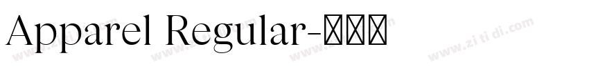 Apparel Regular字体转换